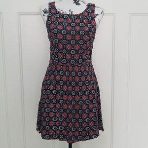 Printed Dress w/ Cutout Back